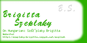 brigitta szeplaky business card